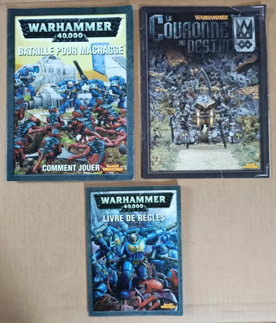 3 Books Warhammer Crown Of Destiny, Battle For Macragge, Rule Book