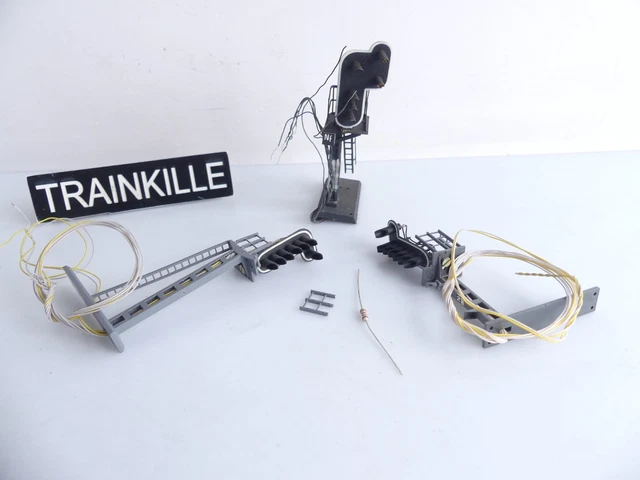 3pcs Échelle HO/OO Feux De Voie à Deux Têtes Mât En Treillis