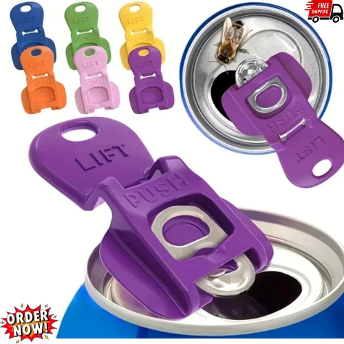 6-Pack Can Lids & Tab Openers – Colorful Drink Covers for Soda, Beer & Camping