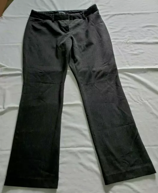 Express Editor Pants Size 10S Women's Dark Gray & Black Slacks Gently Used