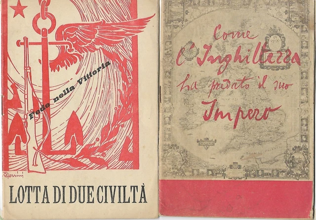 Fascismo R.s.i Propaganda Anti Inglese 2 Opuscoli