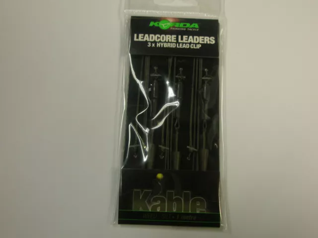 Korda Hybride Câble Pince Ligne Plombée Meneurs 3pk Toutes Variétés Carpe Pêche