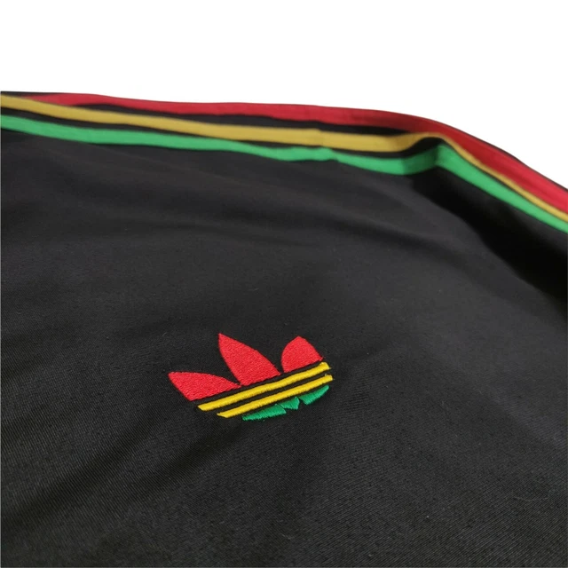 ADIDAS ORIGINALS RASTA Reggae Firebird Track Jacket Tracksuit Top Black ...