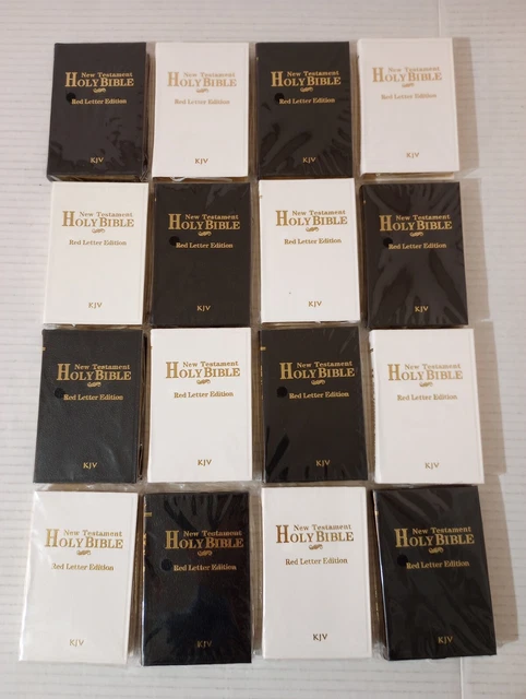 Lot Of 16 New Testament Holy Bible Red Letter Edition KJV Pocket Black White