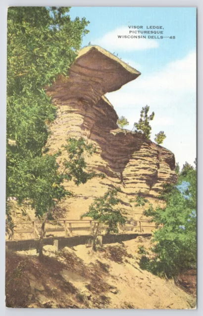 Linen~Visor Lodge~Picturesque Wisconsin Dells~Amazing Rock Formations~Vintage PC