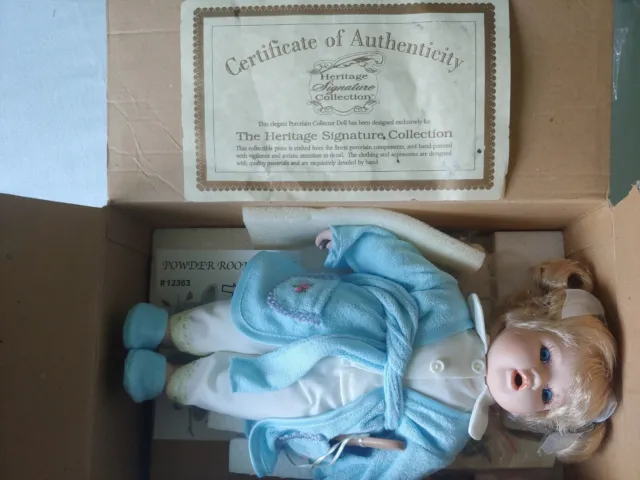 Heritage Signature Collection Powder Room Patty W/COA #12363 Porcelain Doll 2