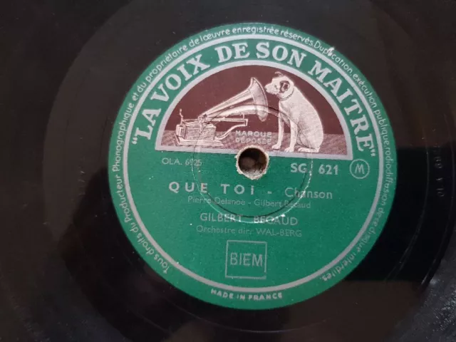 Gilbert Becaud - Que toi/ Je veux te dire adieu Schellack 78 rpm