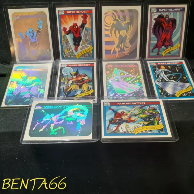 1990 Marvel Universe Series 1 🔥 Complete Hologram Insert Card Set MH1-MH5 Impel