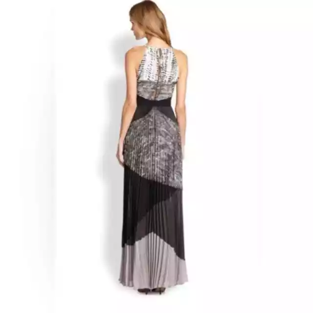 BCBGMAXAZRIA Clarissa Gown Pleated Maxi Halter Dress Women’s Size 6 NWT Formal 2