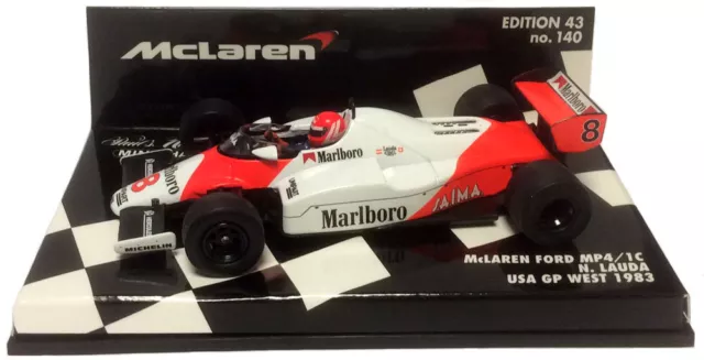 Minichamps McLaren Ford MP4/1C US GP West 1983 Niki Lauda 1/43 (decals applied)