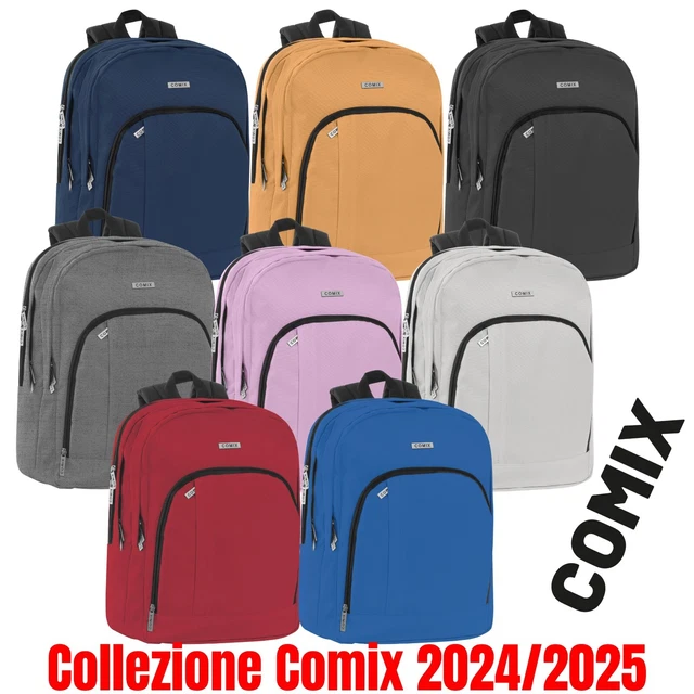 ZAINO ORGANIZZATO MONOCOLORE Comix Collezione 20242025 EUR 58,00