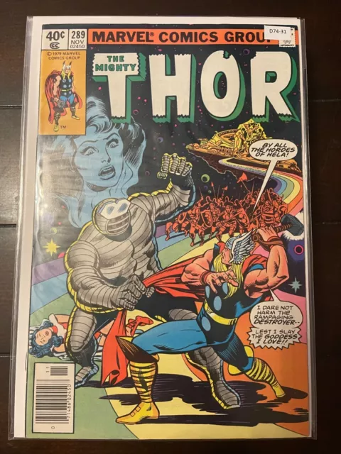 The Mighty Thor 289 Vol 1 Newsstand Mid Grade 6.5 Marvel Comic Book D74-31