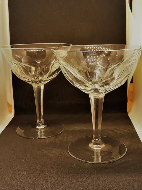 2 pc.German Crystal Goblets Bleikristall