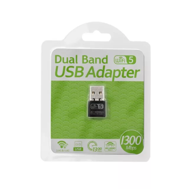 Clé wifi Usb Adaptateur Sans Fil 1300Mbps Wireless Dongle Réseau Windows Linux 3