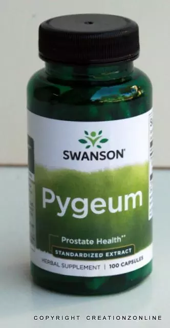 Pygeum Standardized Extract SWANSON 100 Capsules  Manage Prostrate Health