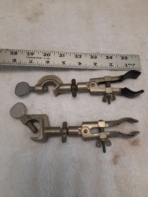 Vintage Fisher & Precision Castaloy Lab/Laboratory Clamp's - 2 Pieces
