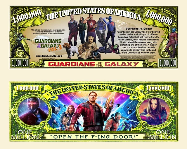LES GARDIENS DE La GALAXIE BILLET MILLION DOLLAR ! GROOT Marvel Super