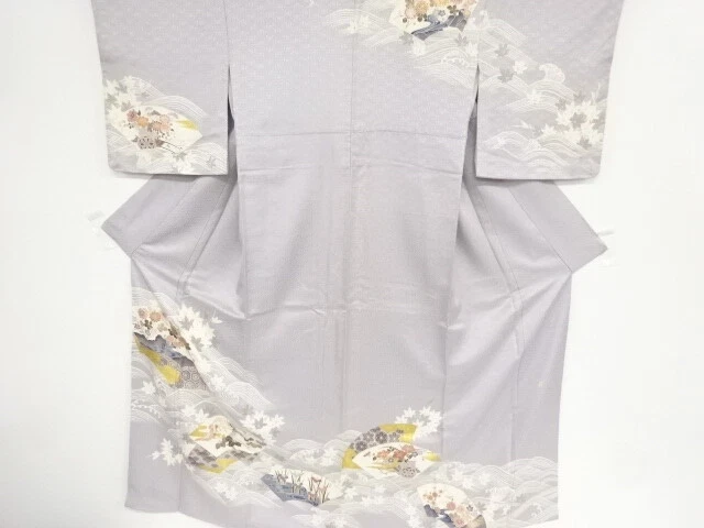 01150# Japanese Kimono / Kimono / Flower Cart & Phoenix / Artist Work