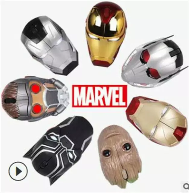 Mini Mouse Inalámbrico Marvel Avengers Iron Man MK46 MK50 Ant Man Groot Star Lord