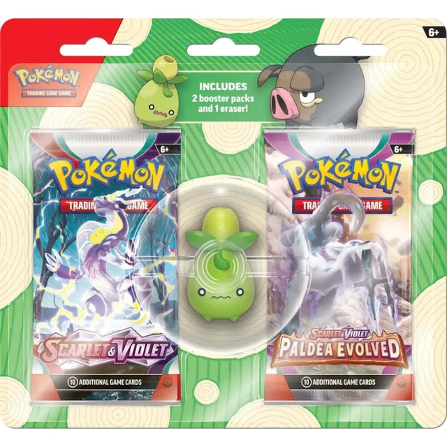 Pokémon Back To School Eraser Blister Smoliv Inglese
