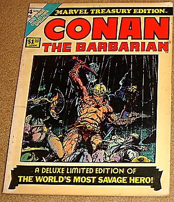 Marvel Treasury Edition 4 Conan The Barbarian F Rare Giant Robert E Howard