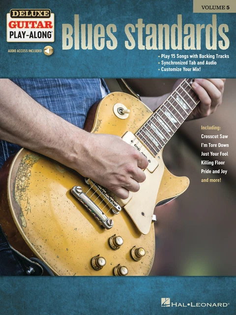 Blues Standards Deluxe Guitar Play-Along Vol 5 Learn 15 Songs Tab Book & Audio