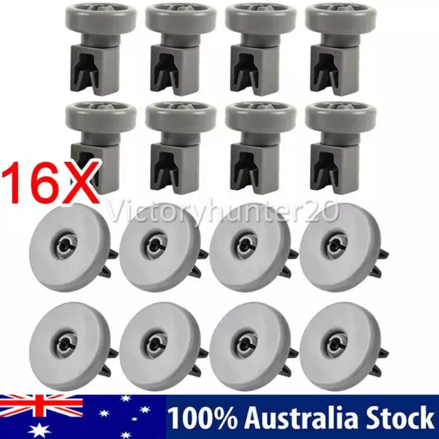 8x Upper & 8x Lower Basket Wheel For Westinghouse 901 WDF901 WDF901SA 911915304