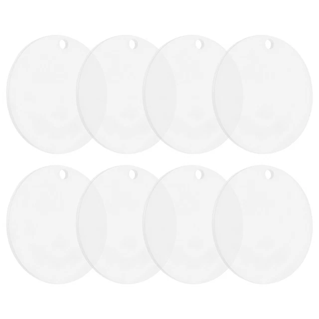 22 piezas acrílico espacios en blanco adornos claros espacios en blanco disco circular acrílico L5I4