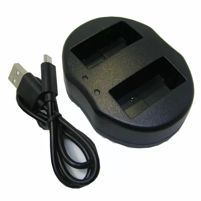 DUAL USB Battery Charger for Panasonic Lumix DMC-FZ300 DMC-FZ2000 DMC-FZ2500 2
