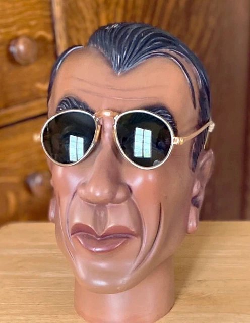 1930s Vintage Amber Celluloid Aviator Style Sunglasses_Eyeglasses_HOLLYWOOD