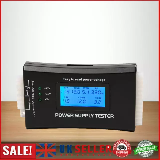 Digital LCD Display PC Computer 20/24 Pin Power Supply Tester Measure Tool GB