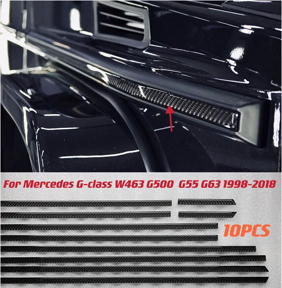 Carbon fiber side body moldings For 1998-2018 Mercedes G-class W463 G500 G55 G63