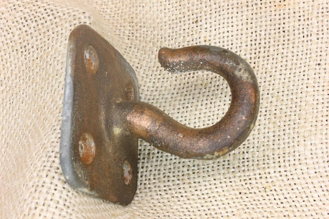 Old Plant Wall Hook Porch Ceiling Barn Hanger rustic vintage copper/ iron 2 x 2” 5