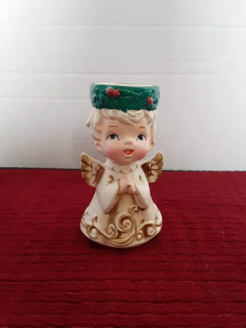 VTG LEFTON Rare Christmas Angel Choir Boy Candle Holder