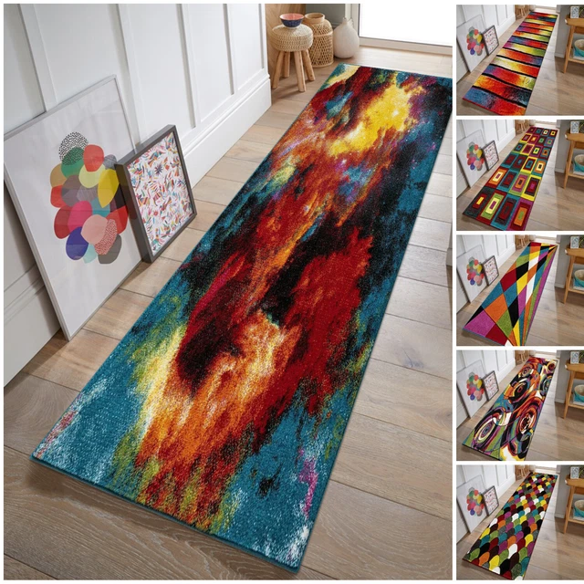 Alfombras antideslizantes antideslizantes para sala de estar multicolor alfombra de piso