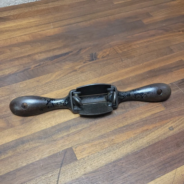 K1191-Antique Stanley No 62 reversible wood spokeshave spoke shave 1876 Patent
