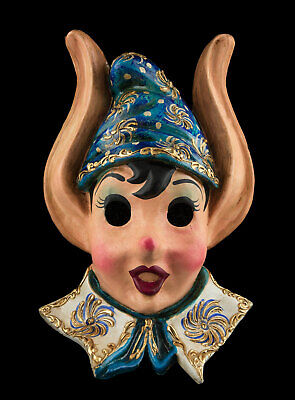 Mask from Venice Of Pinocchio Blue Earrings Donkey Paper Mache Carnival 22553