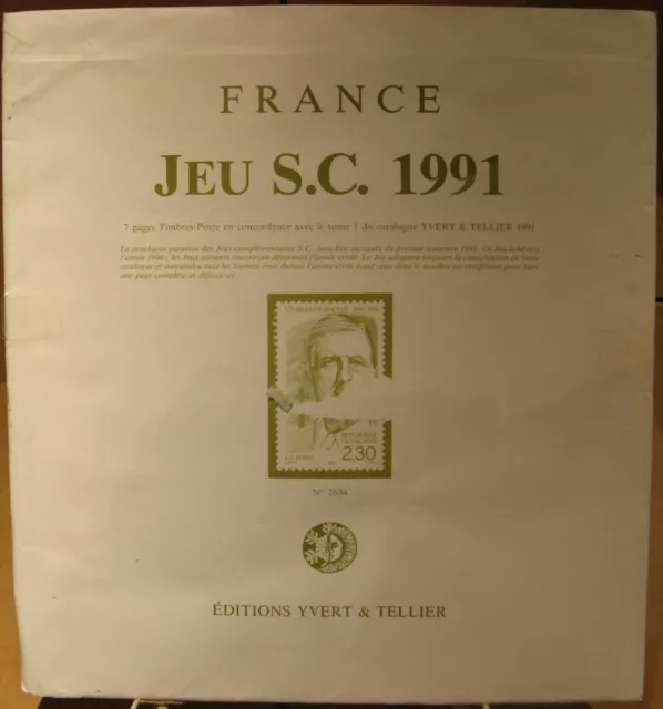 Yvert et Tellier - JEU FRANCE S.C 1991 (Avec Pochettes)