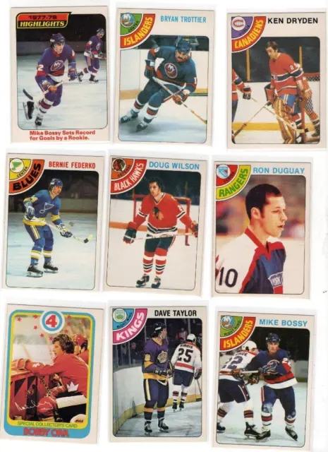 1978-79 O-Pee-Chee Complete 396 Card Set Incl Mike Bossy Rookie Card