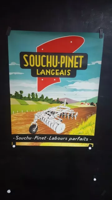 Affiche  Machinisme Agricole  Souchu-Pinet