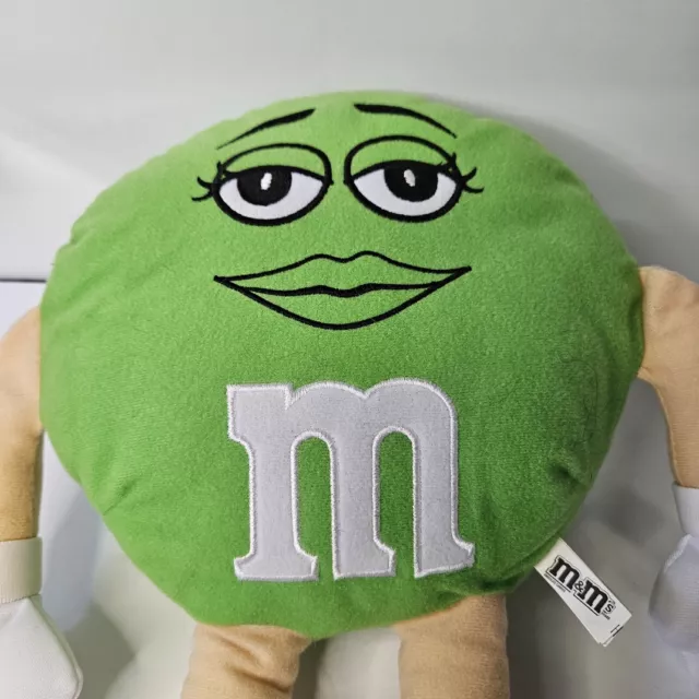 Green M&M w/White High Heel Boots Plush Toy M&M World 11” 2013