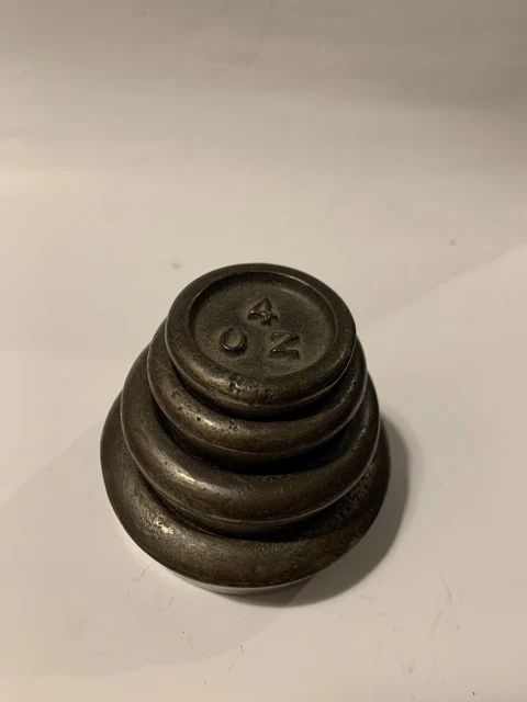 Antike Werkzeuge  Eisengewichte  Waage Vintage 4 OZ - 2 LB Insg. 4 Gewichte