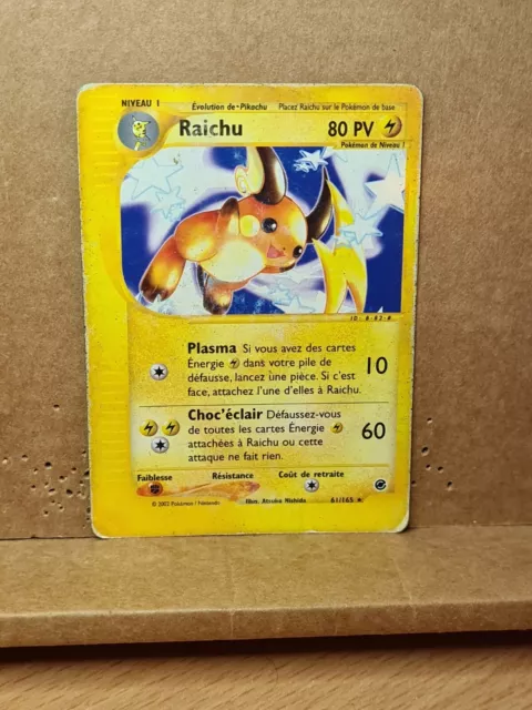 Carte Pokémon raichu 61/165 expédition 2002 FR RARE