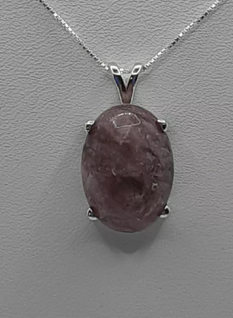 pretty purple jasper pendant and chain