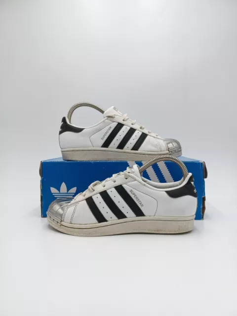 Adidas Metal Toe Superstar Trainer Bianco UK4.5 Low Donna 2016 BB5114 Indonesia