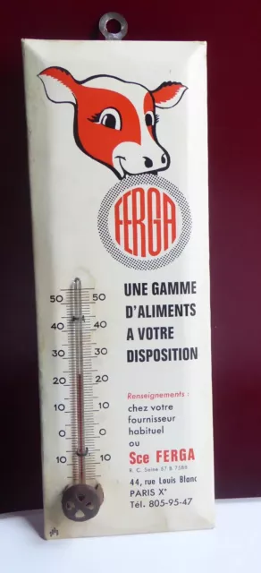 Ancien glaçoide carton publicitaire ALIMENTATION ANIMALE FERGA 2