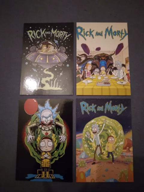Rick And Morty 4x picture print bundle a6 Tv Show art poster, free p+p.
