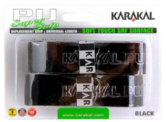 Karakal Super PU Replacement Grips - Pack of 2 - Tennis - Squash - Badminton