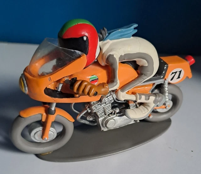 FIGURINE MOTO JOE Bar Team N°40 Zaza Sur Sa Triumph 650 Tiger Tr6 C