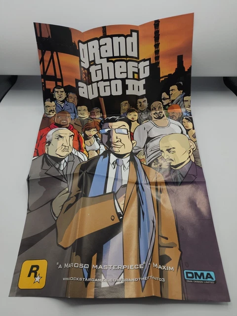 Jeu Vidéo PC CD-ROM GTA III 3 avec Notice Et Carte Grand Theft Auto